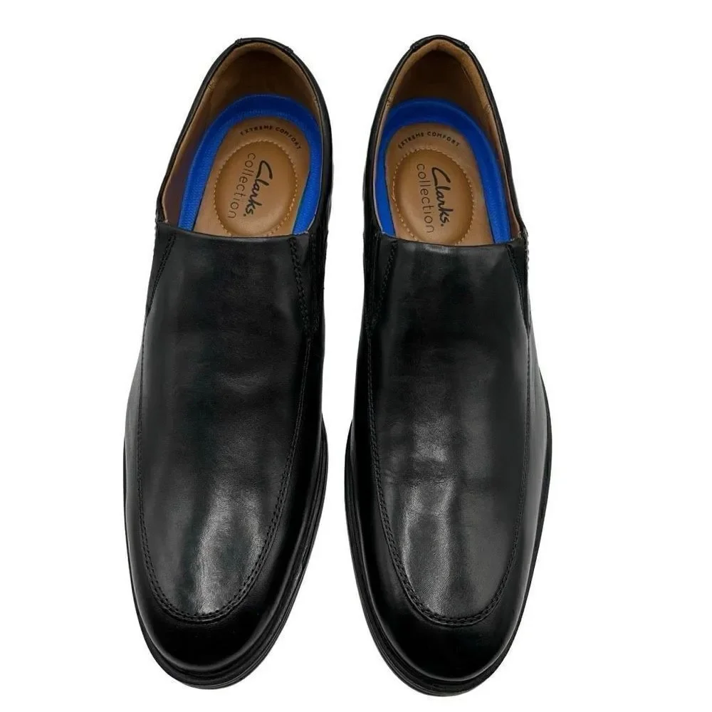 Clarks Whiddon Step Black Leather‎ Loafer Men's 11 NWOT